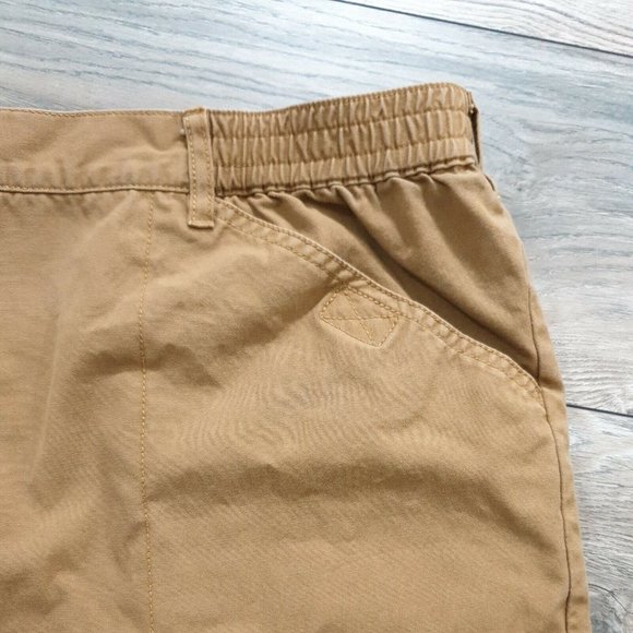 Cabelas Mens Cargo Shorts Earth Brown Canvas Wash Outdoor Camping Casual Work - Picture 10 of 11